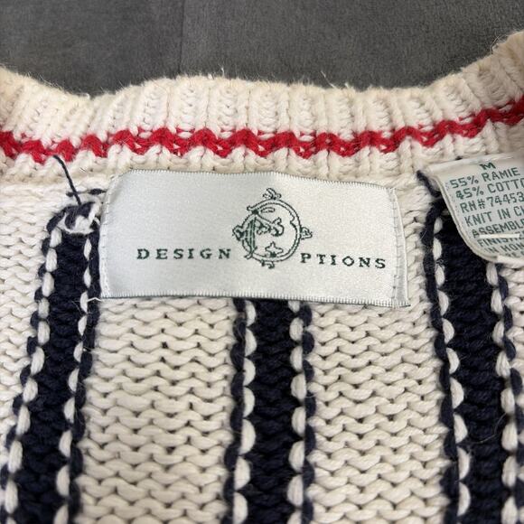 Vintage Design Options Baseball Themed Sweater Vest Medium Grannycore Charity - Picture 11 of 16